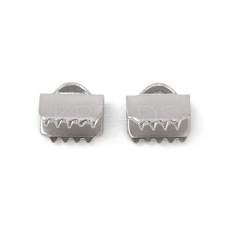 304 Stainless Steel Ribbon Crimp Ends STAS-E471-05H-P-1