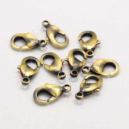 Brushed Antique Bronze Eco-Friendly Brass Lobster Claw Clasps LS-KK-M154-41AB-A-NR-1