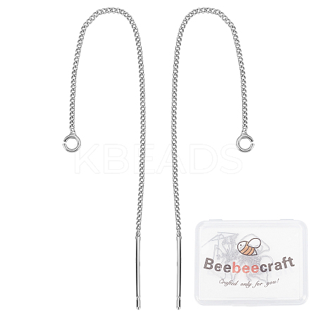 Beebeecraft 10Pcs Brass Stud Earring Findings KK-BBC0002-07-1