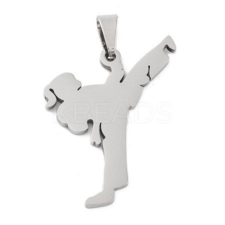 Non-Tarnish 201 Stainless Steel Pendants STAS-A090-11P-1