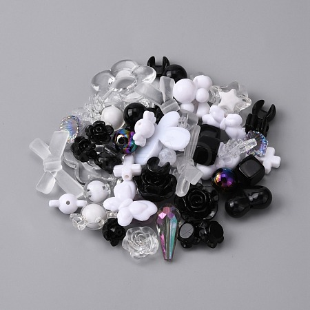 Transparent & Opaque Resin Beads RESI-WH0026-16C-1
