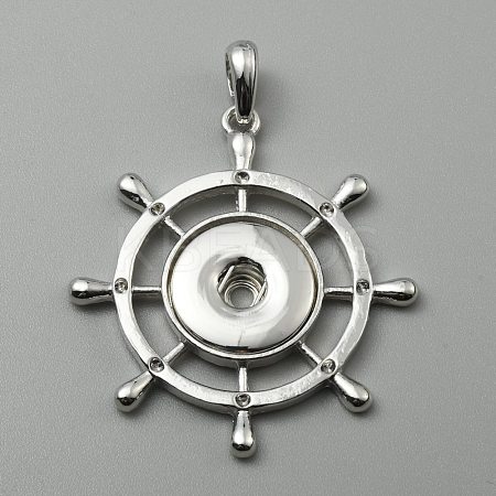 Alloy Hang Snap Base Pendant FIND-WH0110-275-1