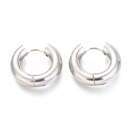 202 Stainless Steel Huggie Hoop Earrings EJEW-O087-08E-P-1