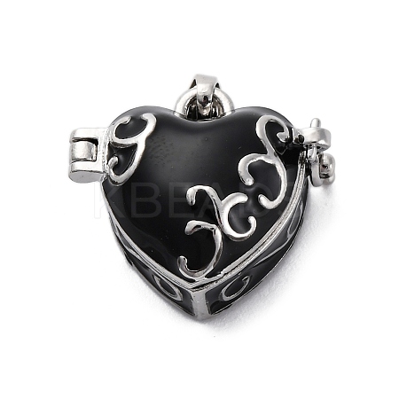 Brass Enamel Locket Pendants KK-F894-15P-03-1