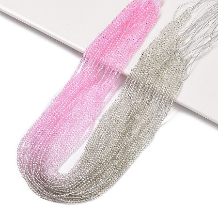 Transparent Gradient Color Glass Beads Strands GLAA-G101-2mm-14-1