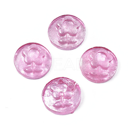 Spray Painted Transparent Resin Cabochons CRES-S302-64-A03-1