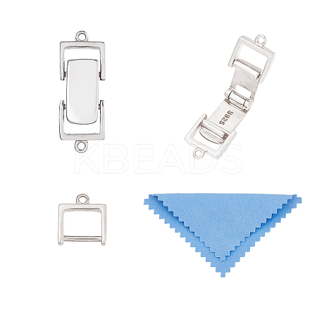925 Sterling Silver Watch Band Clasp STER-FH0001-08A-P-1