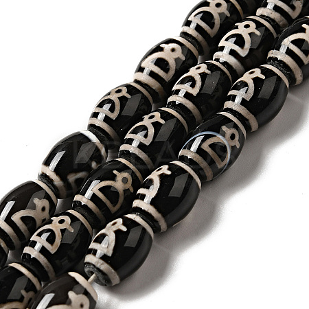 Tibetan Style dZi Beads Strands G-F726-A15-1