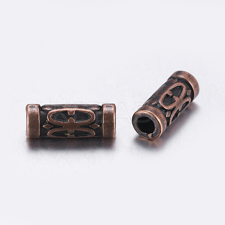 Tibetan Style Alloy Tube Beads LS-RLF0843Y-NF-1