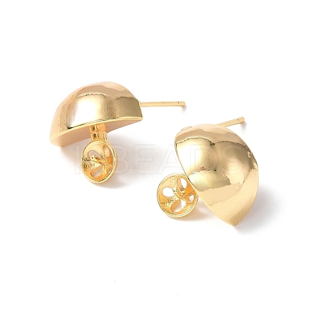 Brass Stud Earring Findings KK-B063-22G-A-1
