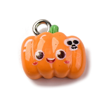 Halloween Theme Opaque Resin Charms RESI-D075-01L-1