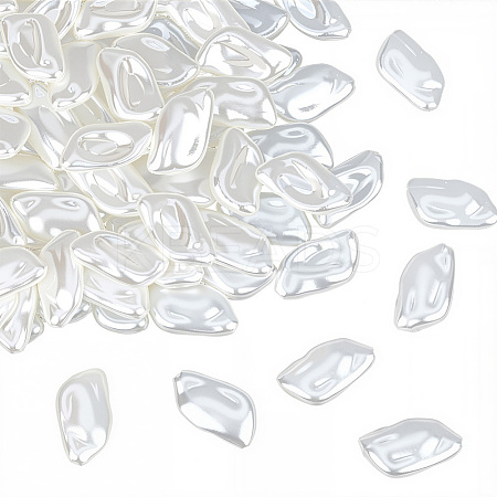 100Pcs ABS Plastic Imitation Pearl Beads OACR-LT0001-08-1