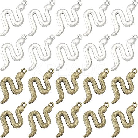 80Pcs 2 Colors Tibetan Style Alloy Pendants FIND-FH0003-85-1