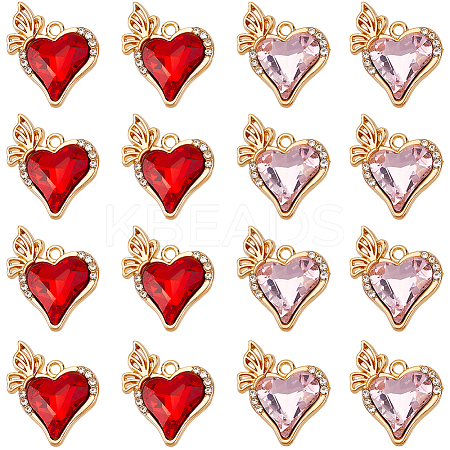 2Sets 2 Colors Alloy Rhinestone Pendants FIND-SC0015-76-1
