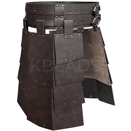 Medieval PU Imitation Leather Thigh Waist Armor AJEW-WH20054-091B-1