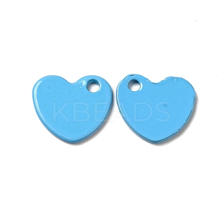 Spray Painted 201 Stainless Steel Charms STAS-G304-25E-1
