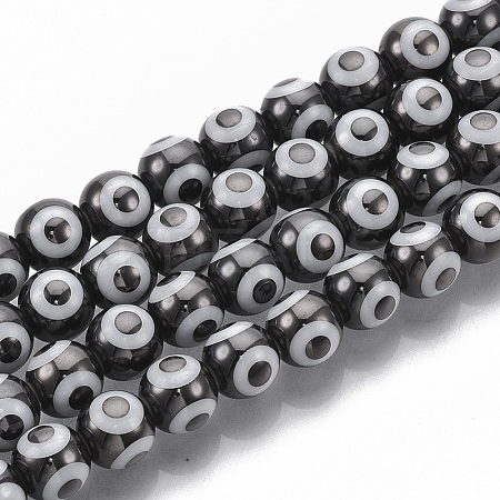 Electroplate Glass Beads Strands EGLA-T012-02C-8MM-1