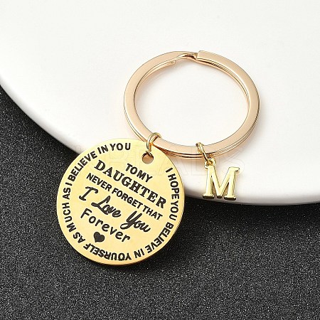 Valentine's Day Brass & 201 Stainless Steel Keychain KEYC-YW00097-13-1