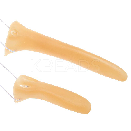 4Pcs 2 Styles Halloween Prank Toy Props PVC Plastic Long Nose AJEW-CN0004-49-1