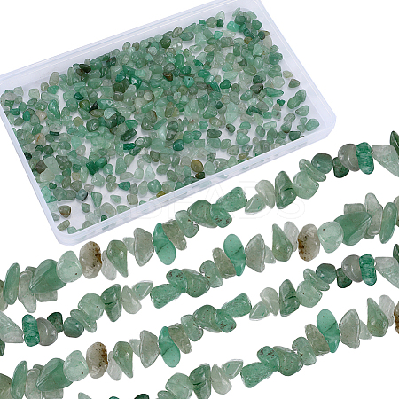 SUNNYCLUE 4 Strands Natural Aventurine Chip Beads Strands G-SC0002-69-1