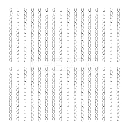 50Pcs 304 Stainless Steel Curb Chain Extender STAS-UN0058-47P-1