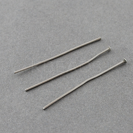 Tarnish Resistant 304 Stainless Steel Flat Head Pins STAS-R046-25mm-1