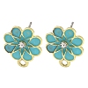 Rack Plating Alloy Stud Earring Finding FIND-C053-07G-02-1