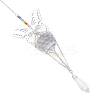 Butterfly 201 Stainless Steel Connector Charms and Glass Suncatchers HJEW-JM04736-02-4