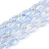 Transparency Electroplate Glass Beads Strands GLAA-T023-40A-02-1