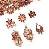 36Pcs 6 Styles Alloy Enamel Connector Charms FIND-FS0004-46B-2