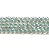 Electroplate Transparent Glass Beads Strands GLAA-H021-01A-FR07-2