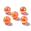 UV Plating Rainbow Iridescent Acrylic Beads PACR-D070-01L-1