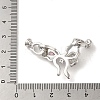 Brass Micro Pave Pink Cubic Zirconia Fold Over Clasps LS-KK-K371-12P-3