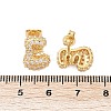 Brass Micro Pave Cubic Zirconia Stud Earrings EJEW-Z091-04G-E-3