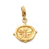 Oval with Bee 304 Stainless Steel Pendant Decorations STAS-R159-30G-1
