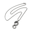 Alloy Dragon Infinity Pandant Necklace with Box Chains LS-NJEW-K245-008-4