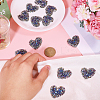 12Pcs Glitter Resin Hotfix Rhinestone(Hot Melt Adhesive On The Back) PATC-CA0001-15-3