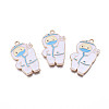 Rack Plating Eco-Friendly Alloy Enamel Pendants ENAM-N052-007-2