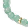 3Pcs Natural Moss Agate & Green Aventurine & Unakite Round Beads Stretch Bracelets for Women BJEW-JB13056-6
