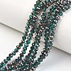 Electroplate Transparent Glass Beads Strands EGLA-A034-T2mm-P05-1