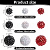 90Pcs 9 Style Resin Rhinestone Graduated Beads RESI-AR0001-41-2