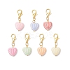 Acrylic Heart Pendant Decorations HJEW-JM04273-S-1