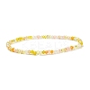 Faceted Round Glass Beads Stretch Bracelet for Teen Girl Women BJEW-JB07072-05-1