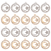60Pcs 2 Colors Alloy Crystal Rhinestone Pendants FIND-DC0006-39-1
