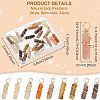 24Pcs 3 Styles Natural Topaz Jade & Plum Blossom Jasper & Jade Pendants FIND-FG0001-61-2