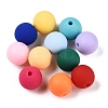 Rubberized Style Imitated Silicone Acrylic Beads MACR-T048-01C-07-1