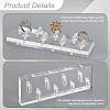 8-Slot Acrylic Rings Jewelry Display Stands ODIS-WH0061-75-4