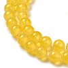Baking Paint Imitation Jade Glass Round Bead Strands X-DGLA-Q021-8mm-30-4