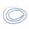Electroplate Glass Beads Strands EGLA-F149-PL-01-4