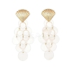 201/304 Stainless Steel & Capiz Shell Stud Earrings EJEW-JE07497-3